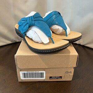 Clarks NWB Laurieann Rae Women's Sandals, Blue 12Wide